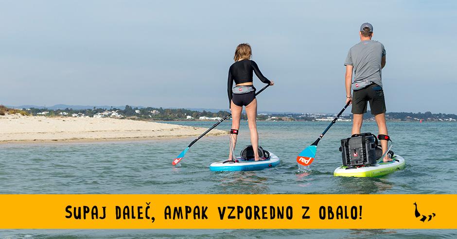 Supaj dalec ampak vzporedno z obalo