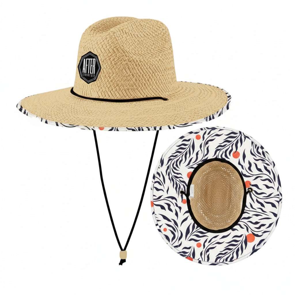 AFTER Straw Hat Spring Leaves