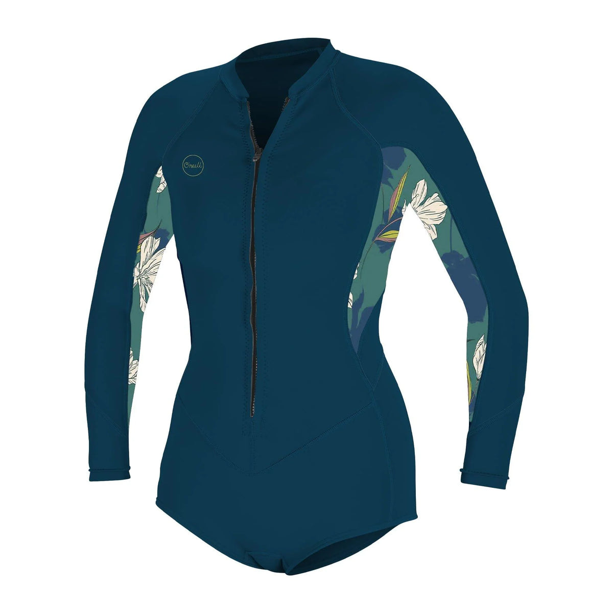 O'Neill Bahia 2/1 women's long-sleeve wetsuit, navy, front view