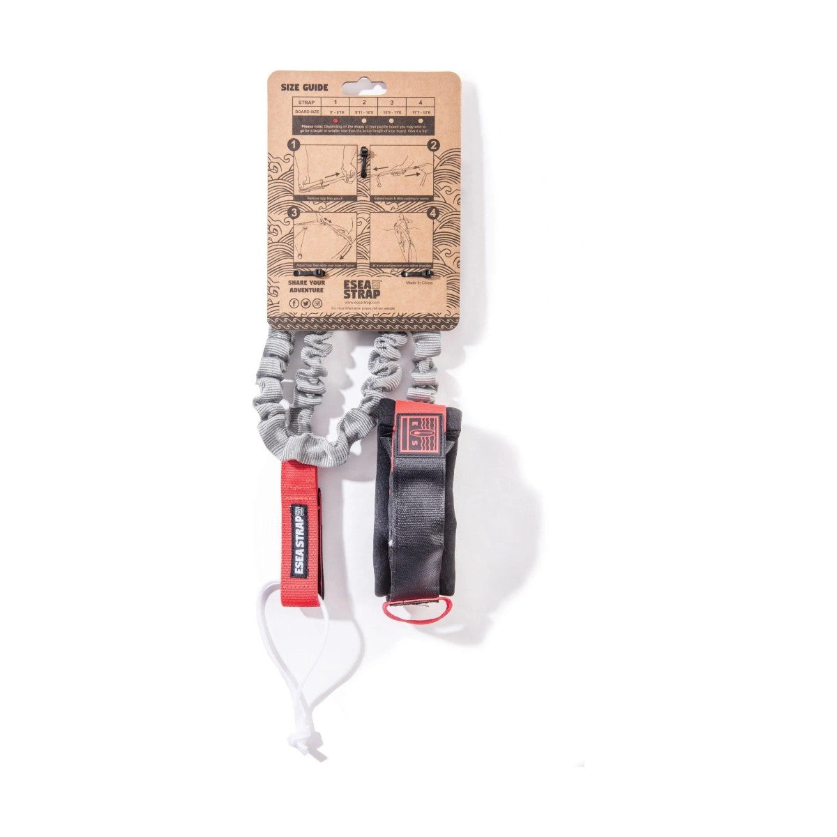 Esea strap sup leash and carry strap in packaging