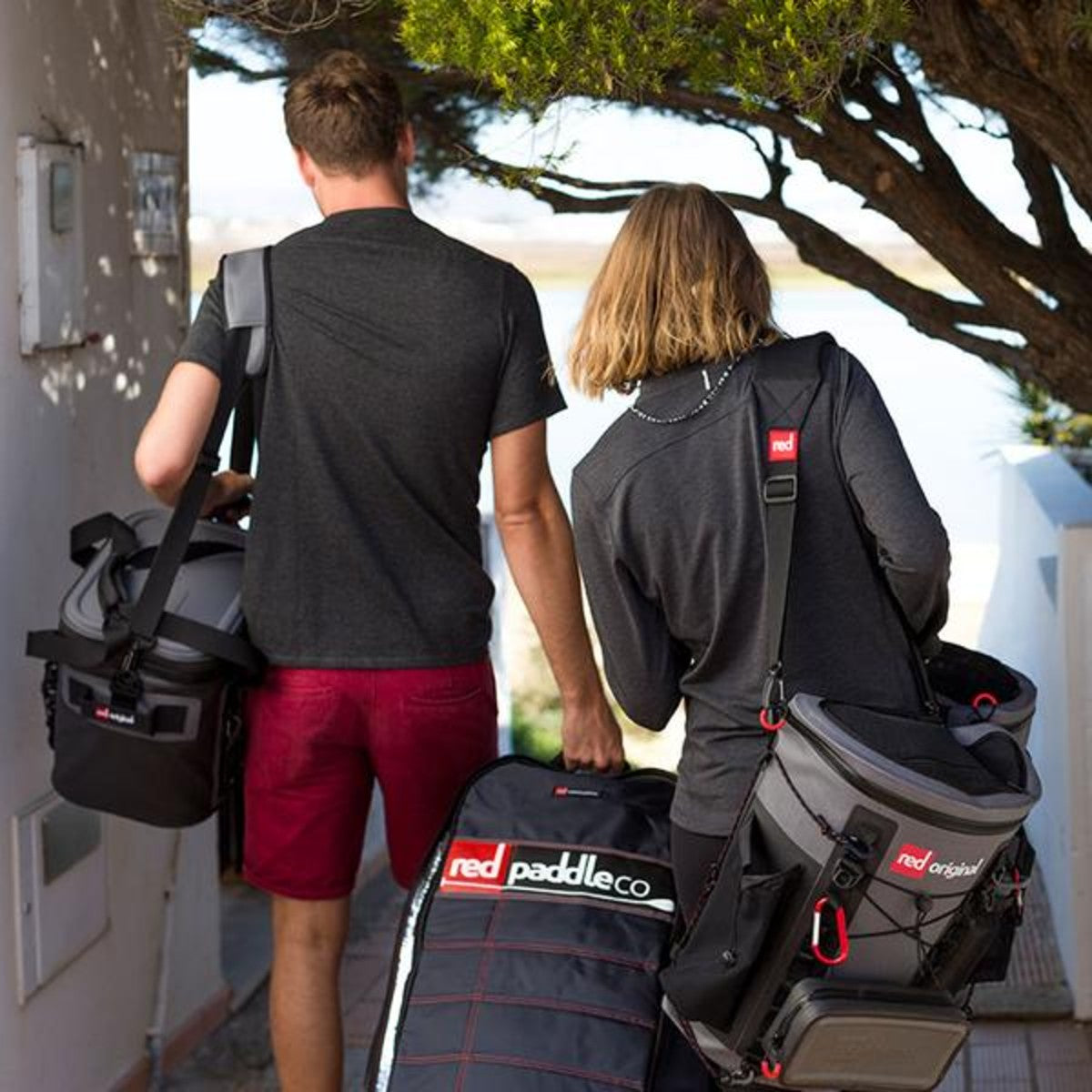 Red Original sup carry strap on the waterproof bag