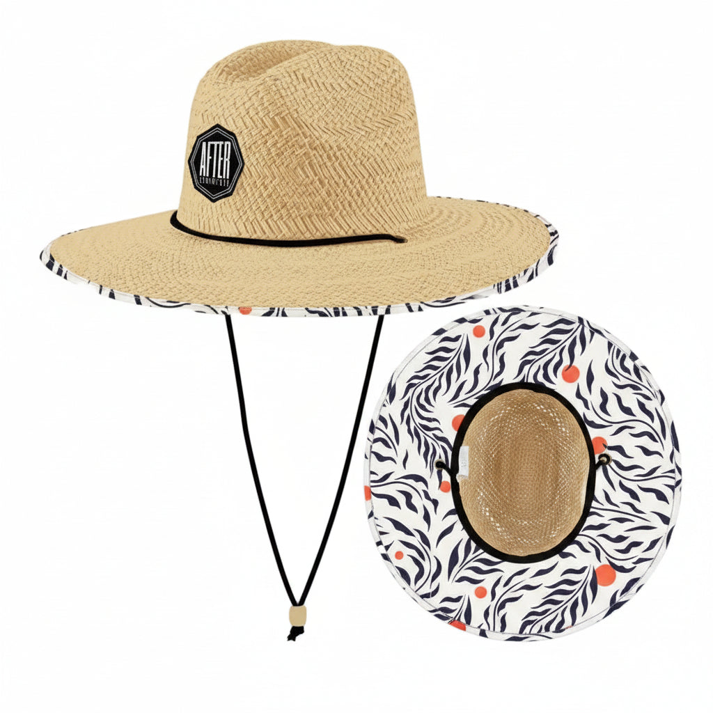 AFTER Straw Hat Spring Leaves