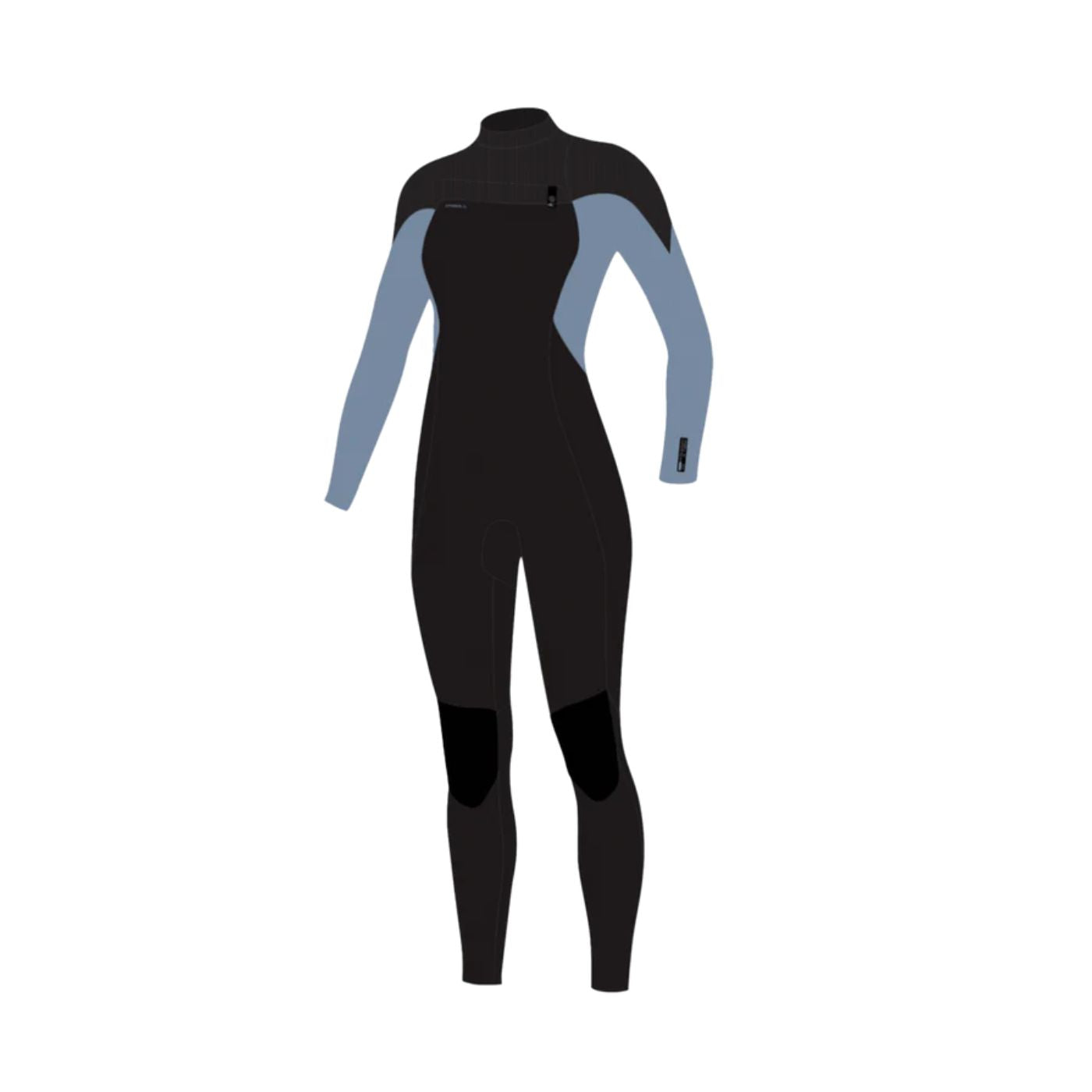 O'Neill Hyperfreak 4/3 mm Women's Front Zip Wetsuit, Raven Burst