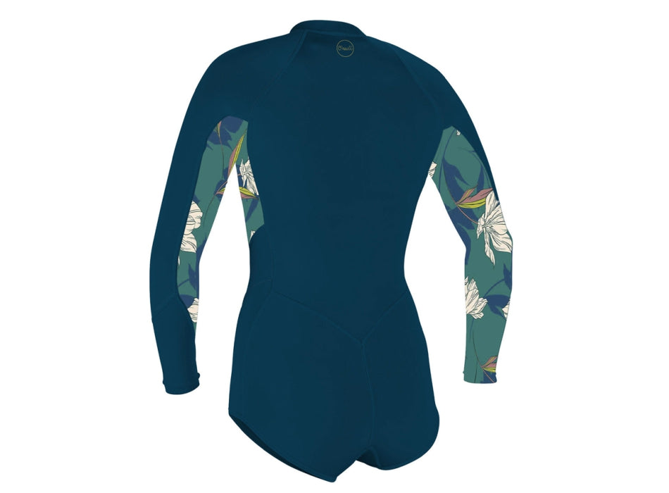 O'Neill Bahia 2/1 women's long-sleeve wetsuit, navy, back view