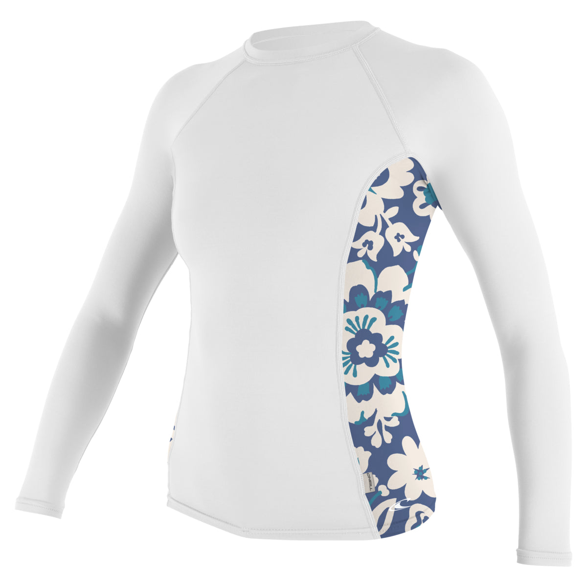 Plavalna majica O'Neill Side Print L/S, bela, ženska
