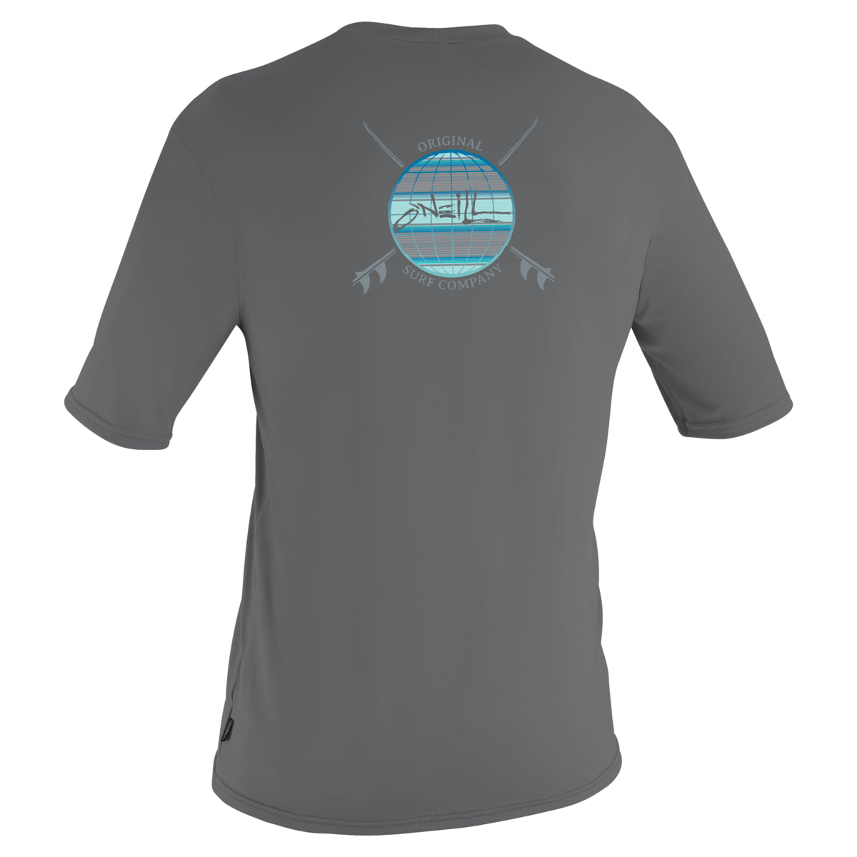 UV majica O'Neill Premium Skins Graphic S/S, široka, siva, moška zadaj