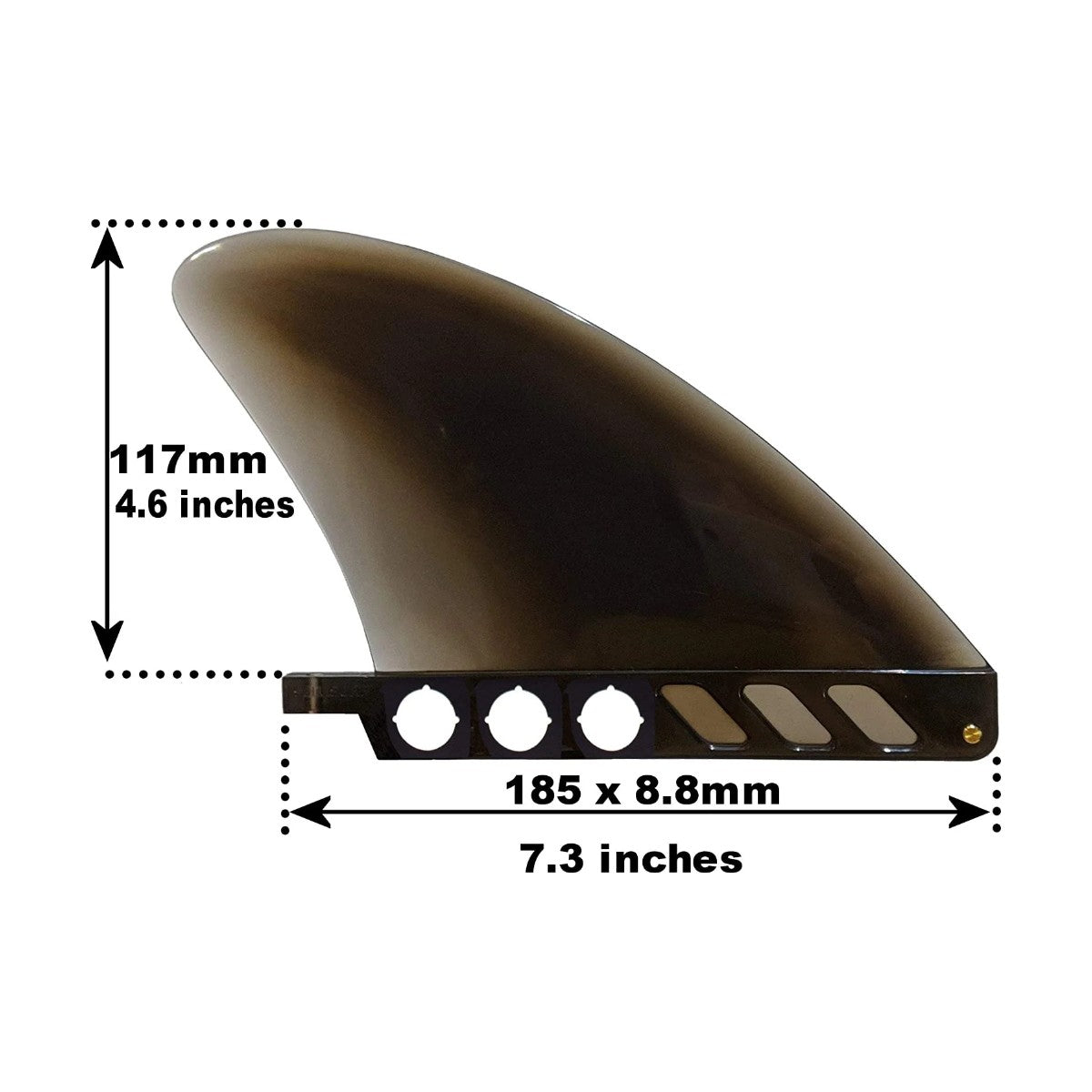 River sup fin with dimensions